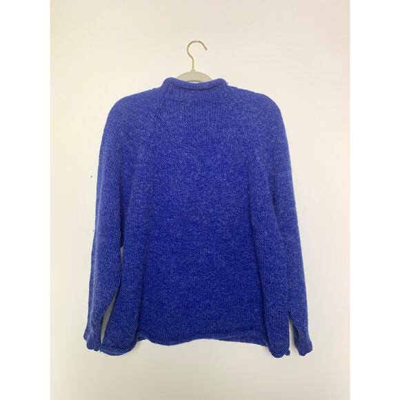 IN-KNIT Women's Blue Slouchy Knit Sweater with Pockets, Size XL - Picture 9 of 10